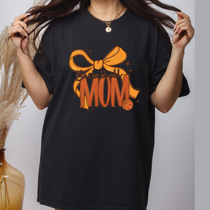 Basketball Mom DTF Transfer ready to Press Preppy Sports Mama Bow Heat Transfer for Shirts Mommy UV Sticker Prints Iron on Transfer