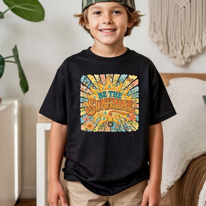 Be The Sunshine Retro Sun DTF Transfer Ready to Press Summer Vibes UV DTF Sticker Inspirational Butterfly Heat Transfer for Shirts