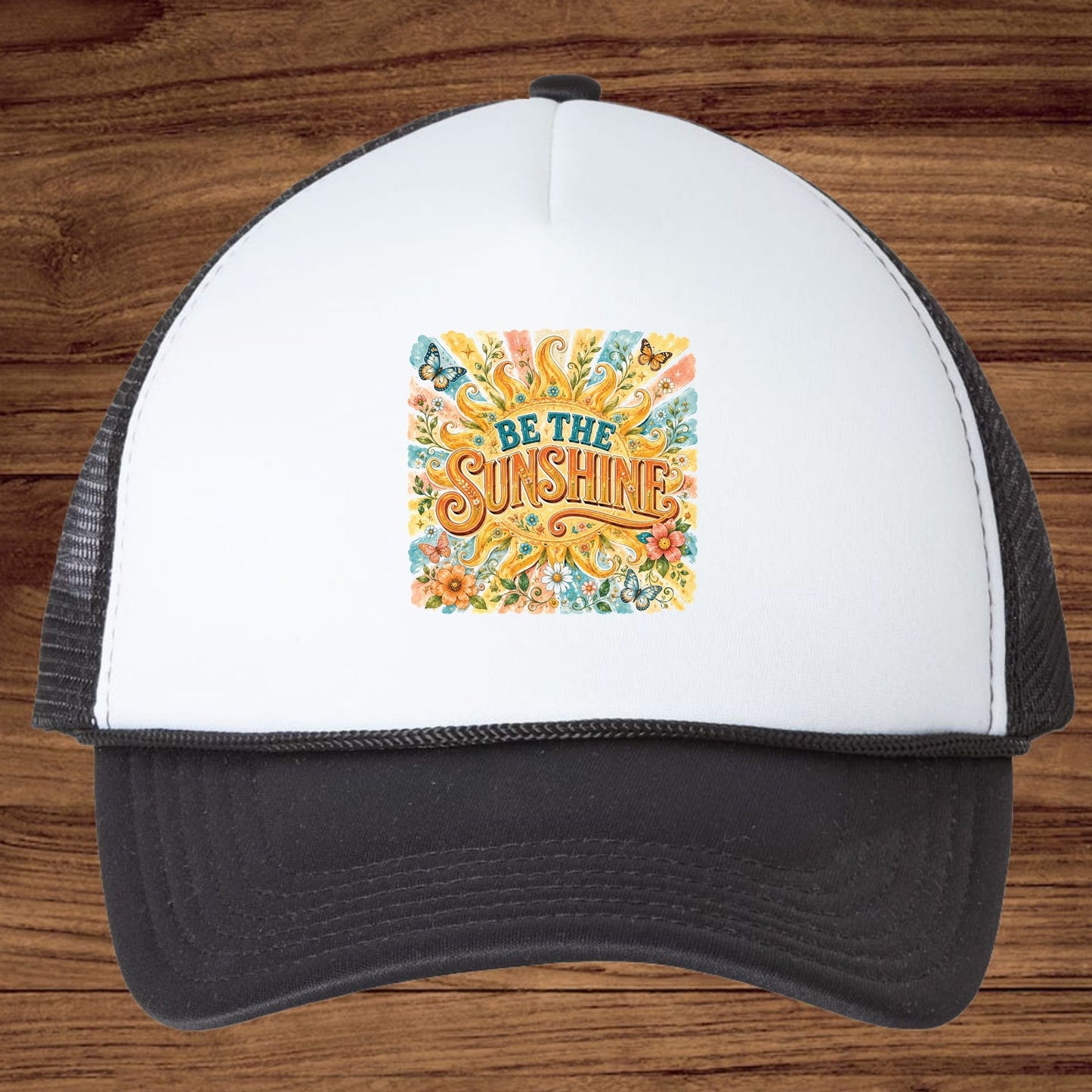Be The Sunshine Retro Sun DTF Transfer Ready to Press Summer Vibes UV DTF Sticker Inspirational Butterfly Heat Transfer for Shirts