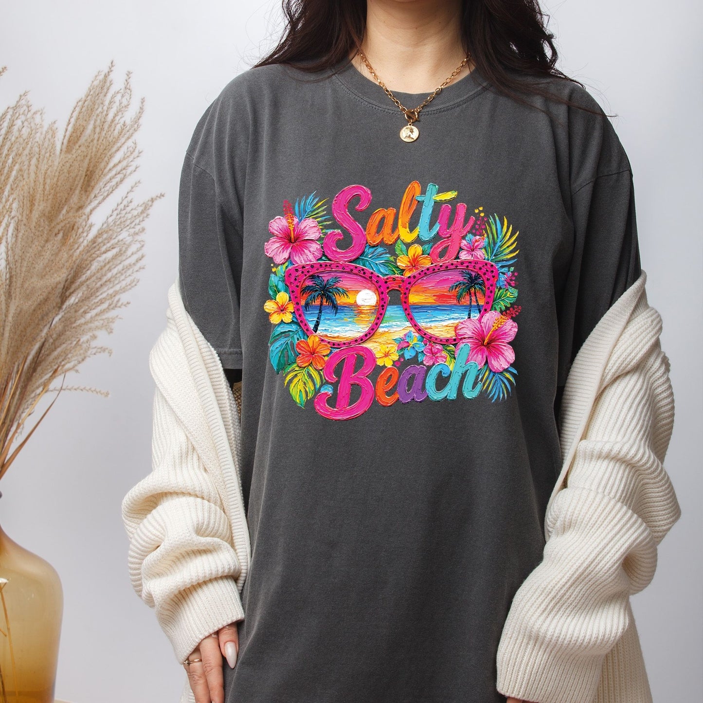 Beach Day Everyday Retro Sunset DTF Transfer Ready to Press Summer Vacation UV DTF Sticker Ocean Wave Heat Transfer for Shirts