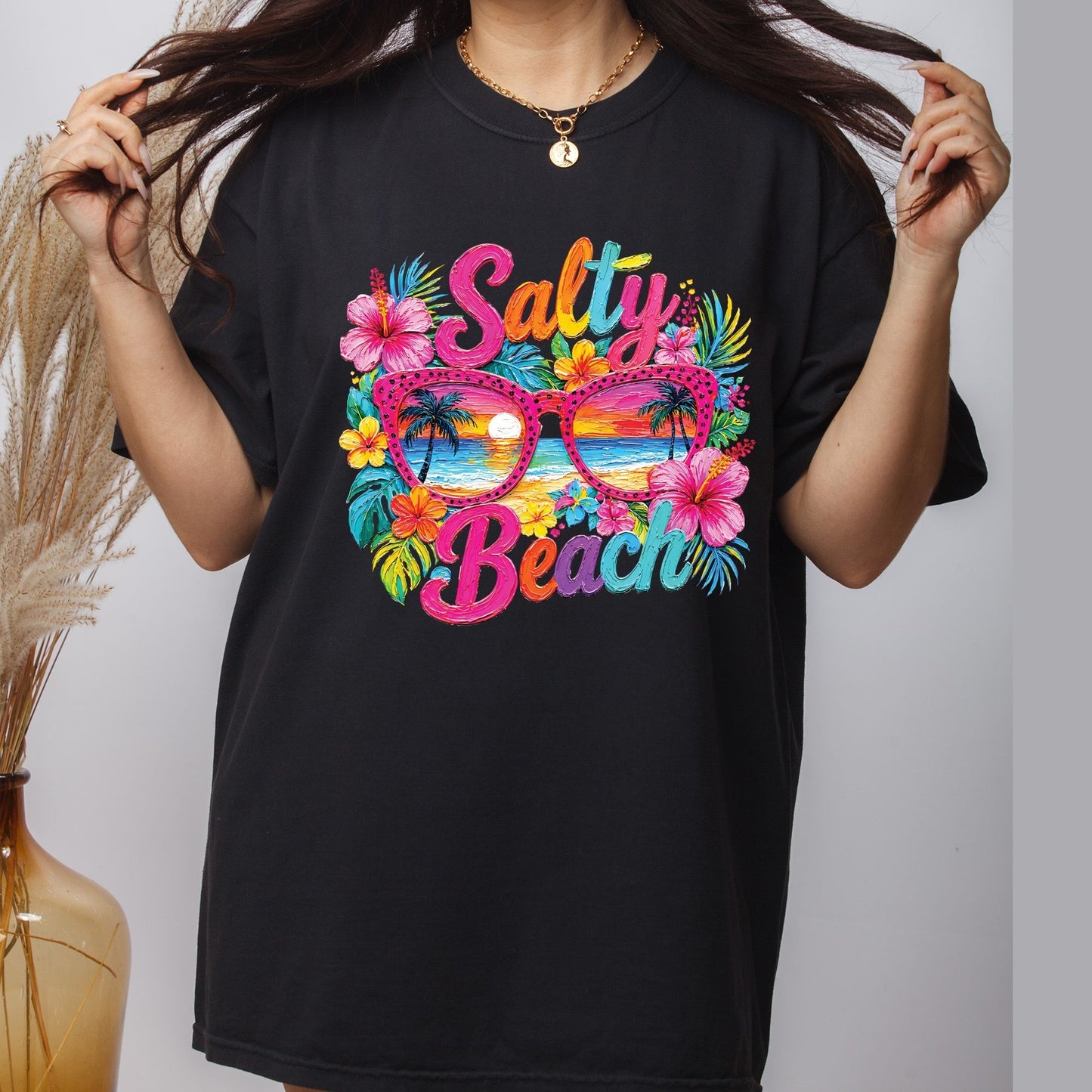 Beach Day Everyday Retro Sunset DTF Transfer Ready to Press Summer Vacation UV DTF Sticker Ocean Wave Heat Transfer for Shirts