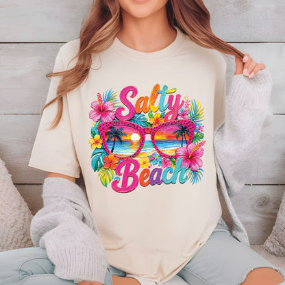 Beach Day Everyday Retro Sunset DTF Transfer Ready to Press Summer Vacation UV DTF Sticker Ocean Wave Heat Transfer for Shirts