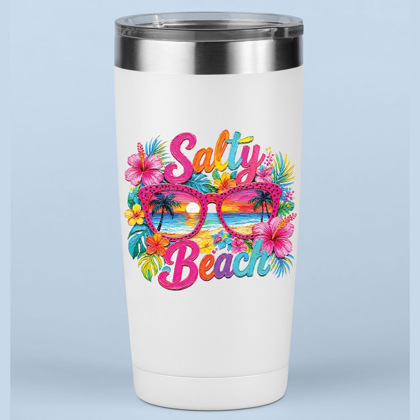 Beach Day Everyday Retro Sunset DTF Transfer Ready to Press Summer Vacation UV DTF Sticker Ocean Wave Heat Transfer for Shirts