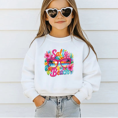 Beach Day Everyday Retro Sunset DTF Transfer Ready to Press Summer Vacation UV DTF Sticker Ocean Wave Heat Transfer for Shirts