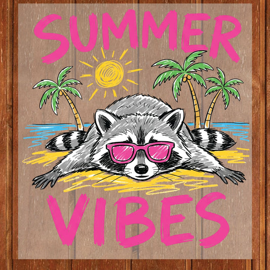 Beach Rules Sun Sand Surf DTF Transfer Ready to Press Summer Vacation UV DTF Sticker Retro Ocean Heat Transfer for Shirts
