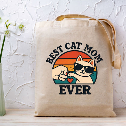 Best Cat Mom Ever DTF Transfer ready to Press