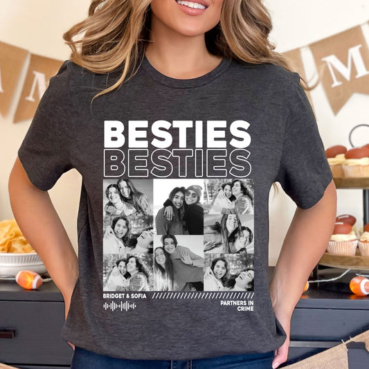 Besties Custom Photo Sweatshirt, Vintage 90s Bootleg Shirts, Birthday Gift For Bestie, Bridal Shower Shirt, Best Friends Photos Shirts
