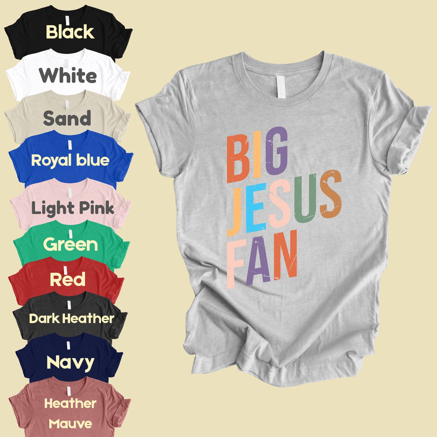 Big Jesus Fan Comfort Colors T Shirt