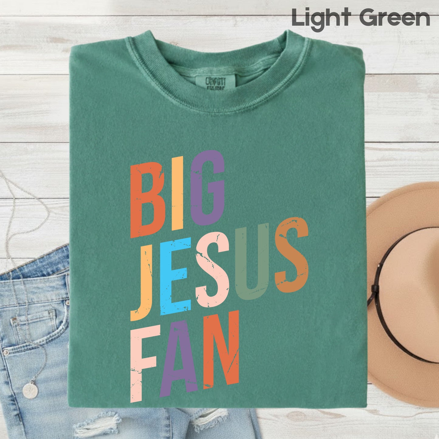 Big Jesus Fan Comfort Colors T Shirt