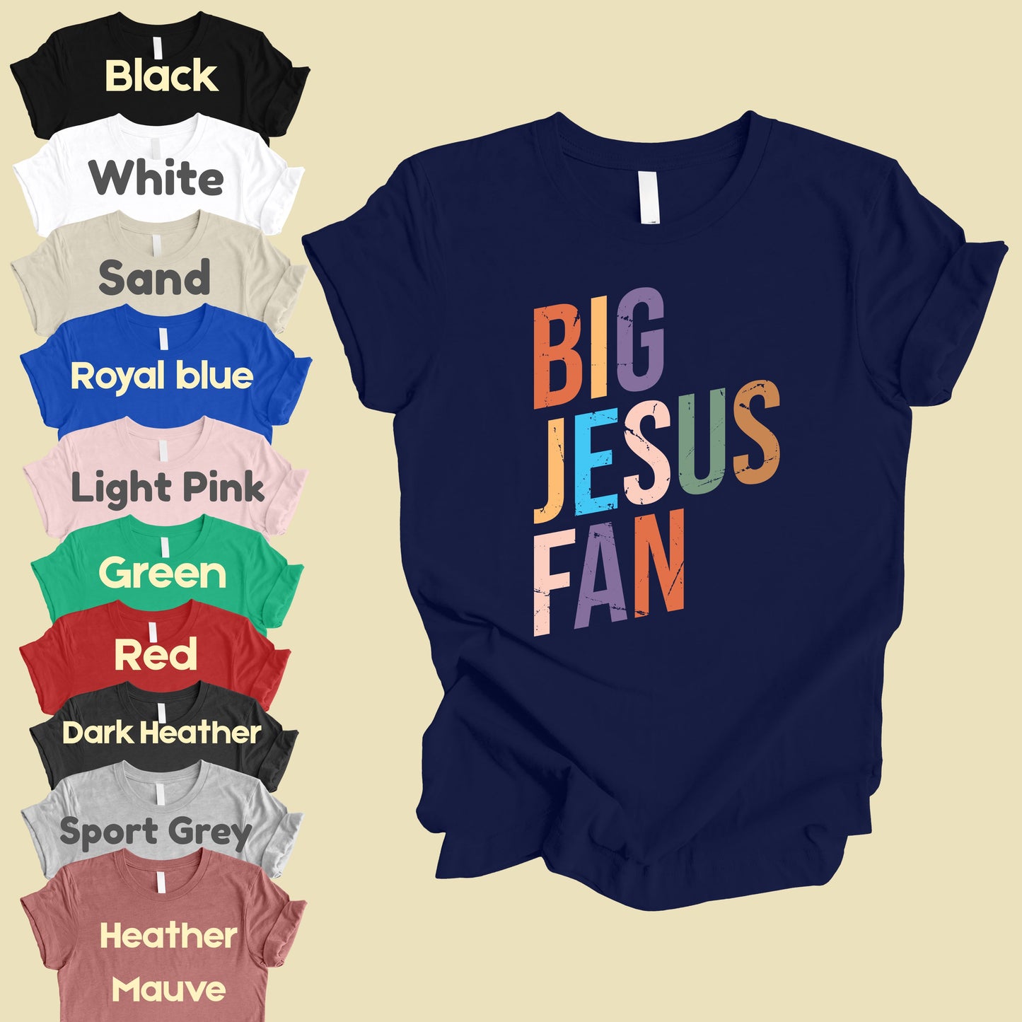 Big Jesus Fan Comfort Colors T Shirt