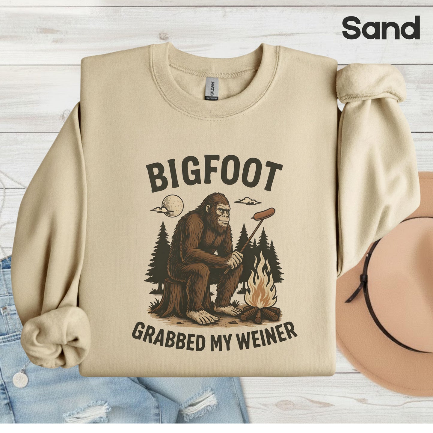 Bigfoot Grabbed My Weiner Comfort Colors T Shirts