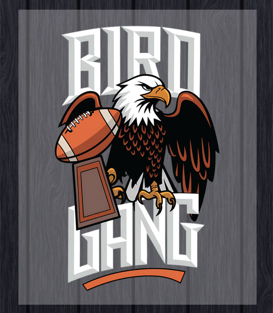 Bird Gang Eagle Football DTF Transfer Ready to Press, Funny Football Heat Transfer For Shirt, Sports UV Sticker Prints