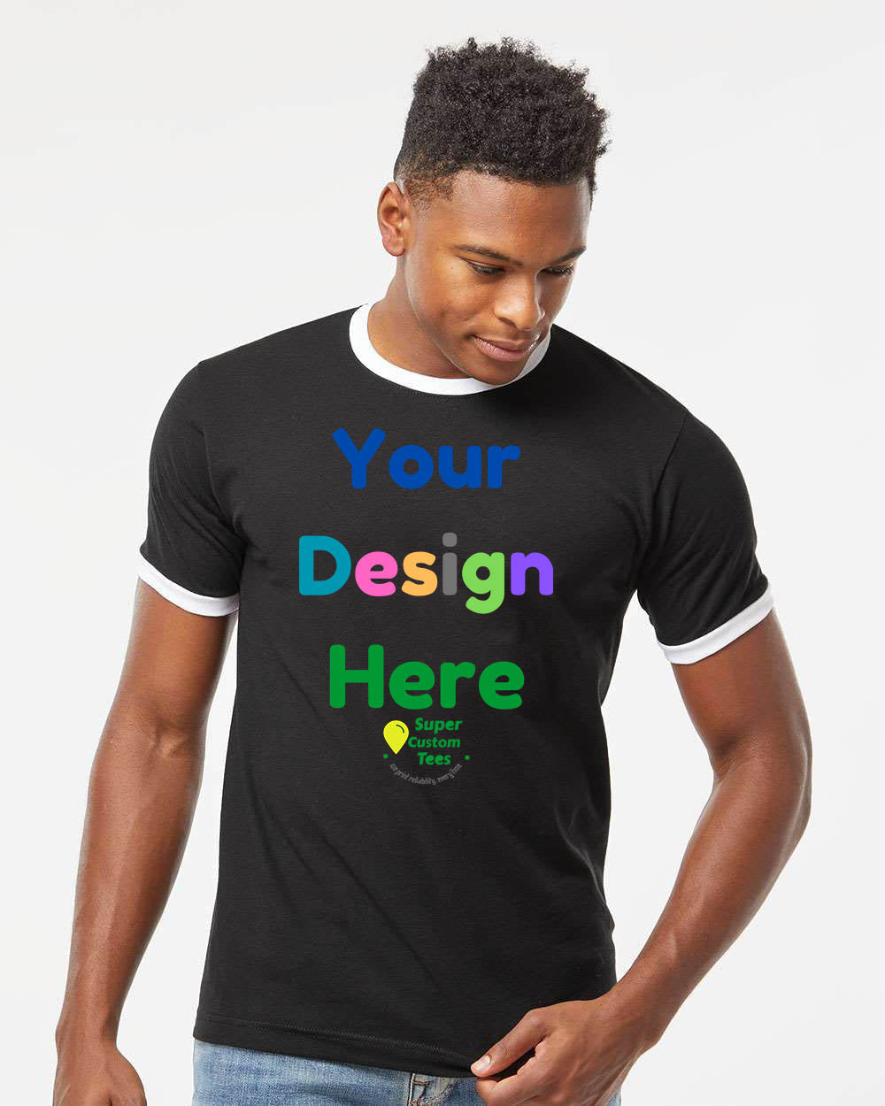 Tultex-Unisex Fine Jersey Ringer T-Shirt - 246