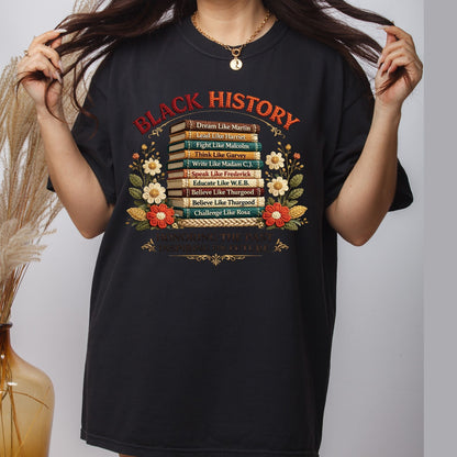 Black History Books Quote DTF Transfer Ready To Press