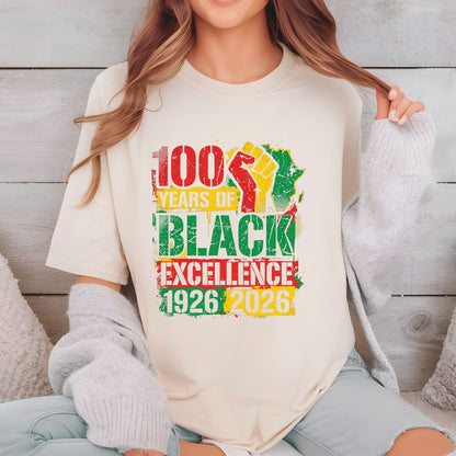 100 Years of Black Excellence Heat Transfer For Shirts