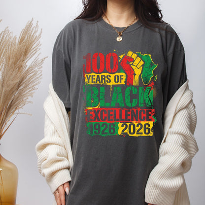 100 Years of Black Excellence Heat Transfer For Shirts