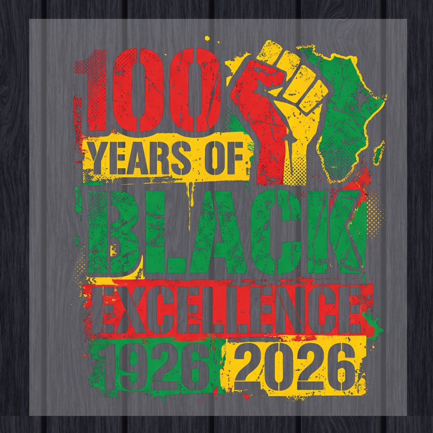 Black History DTF Transfer Ready to Press 100 Years of Black Excellence Heat Transfer For Shirts Unity Equality Justice UV Sticker Prints