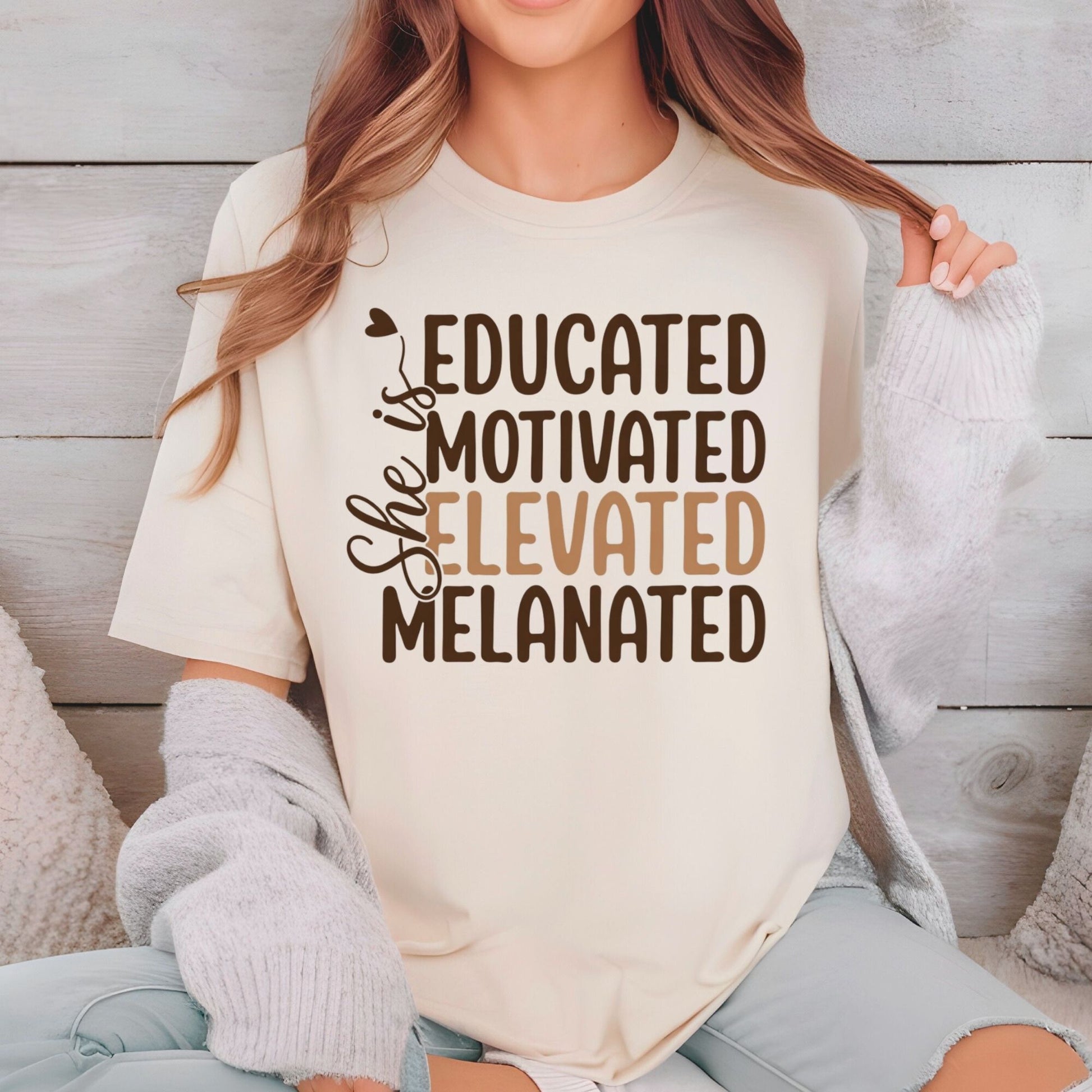 Black History DTF Transfer ready to Press She is Me Educated Heat Transfer for Shirts Celebrate Black History UV Sticker Prints