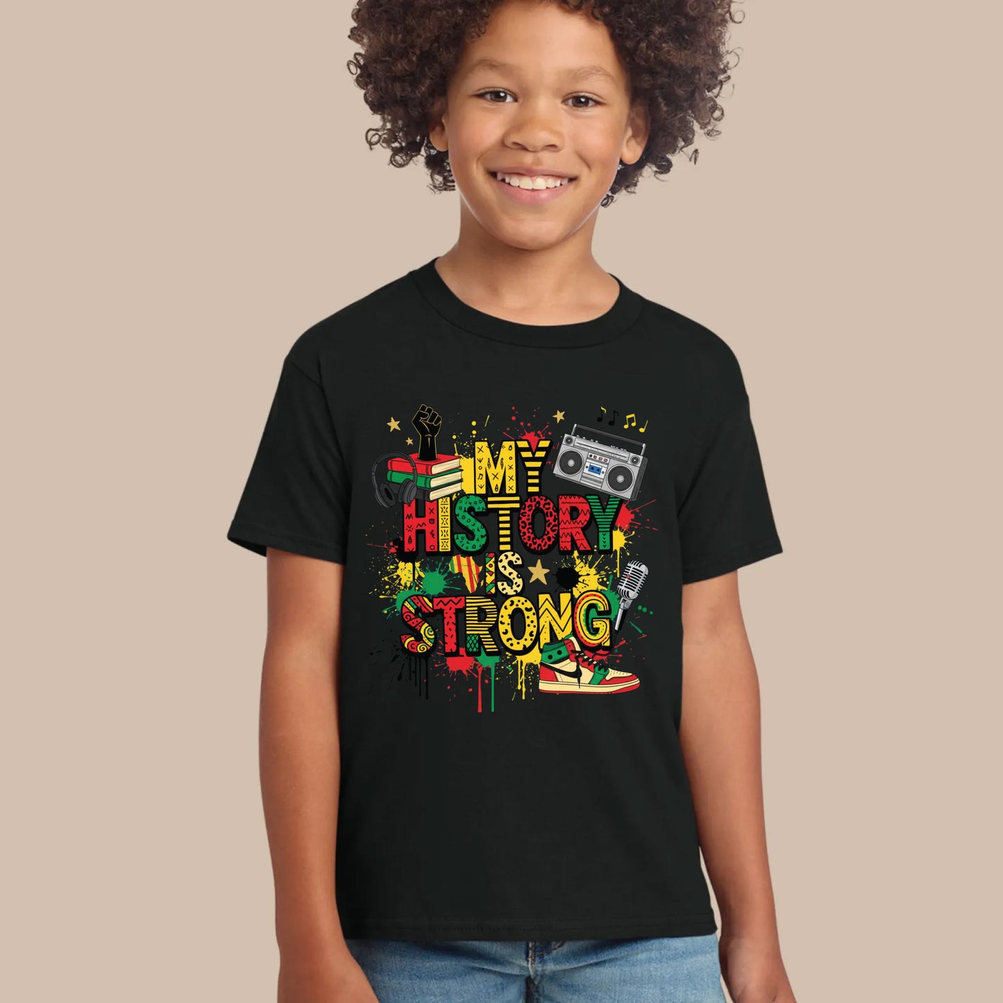 Black history Month T Shirts My History is Strong Tees