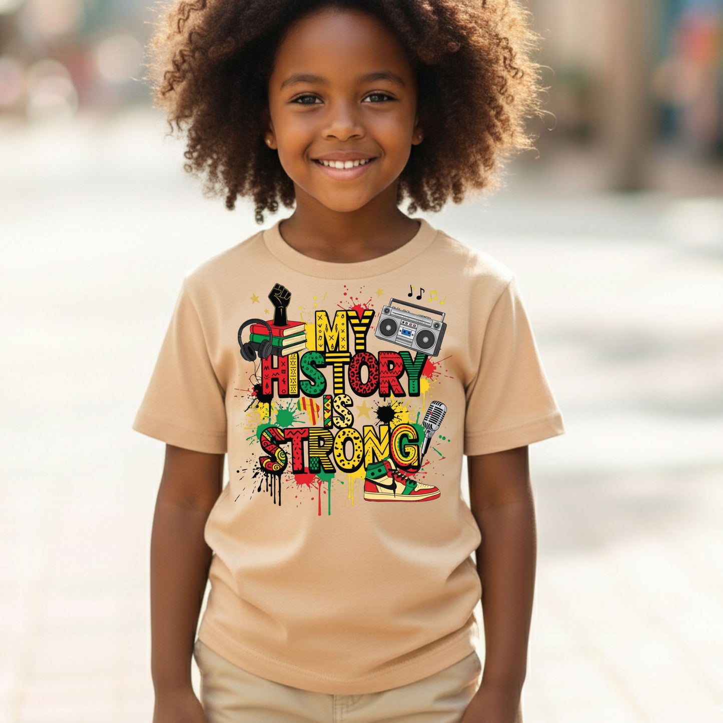 Black history Month T Shirts My History is Strong Tees