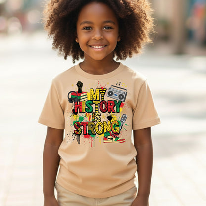 Black history Month T Shirts My History is Strong Tees