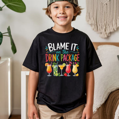 Blame It On The Drink Package Retro Cruise DTF Transfer Ready to Press Cruise Vacation UV DTF Sticker Tropical Cocktails & Margarita Heat Transfer for Shirts