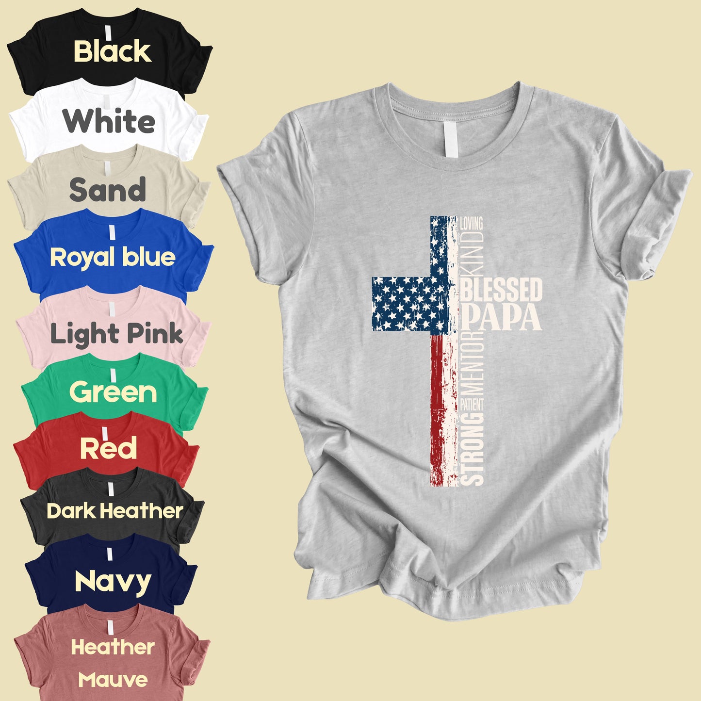 Blessed Papa Comfort Colors T Shirt