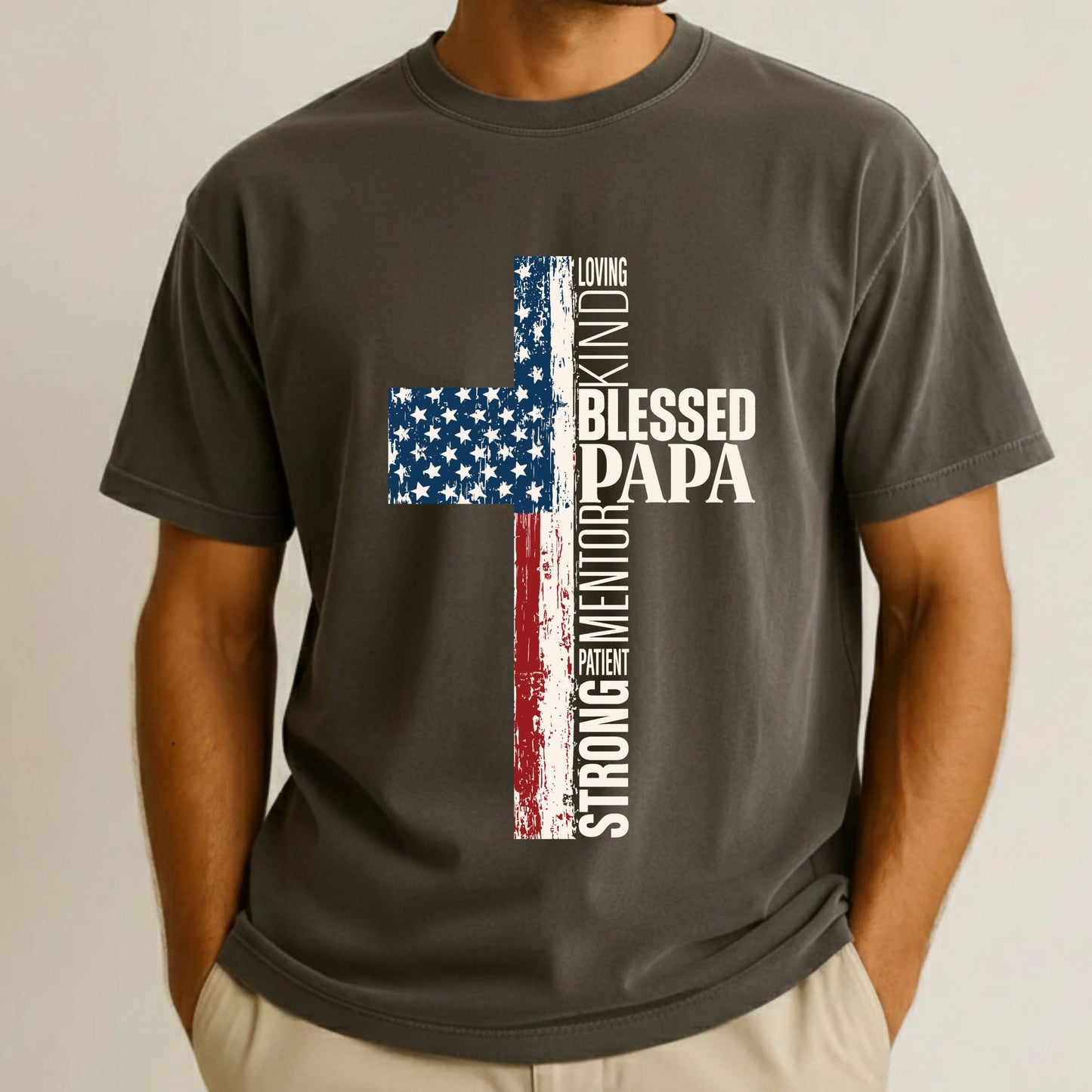Blessed Papa Comfort Colors T Shirt