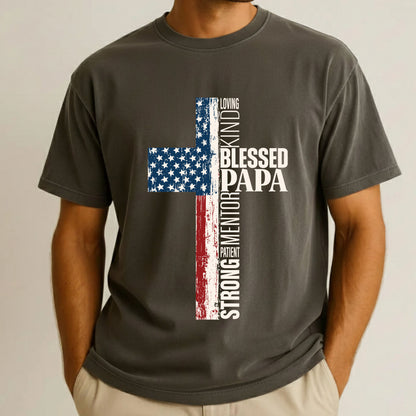 Blessed Papa Comfort Colors T Shirt