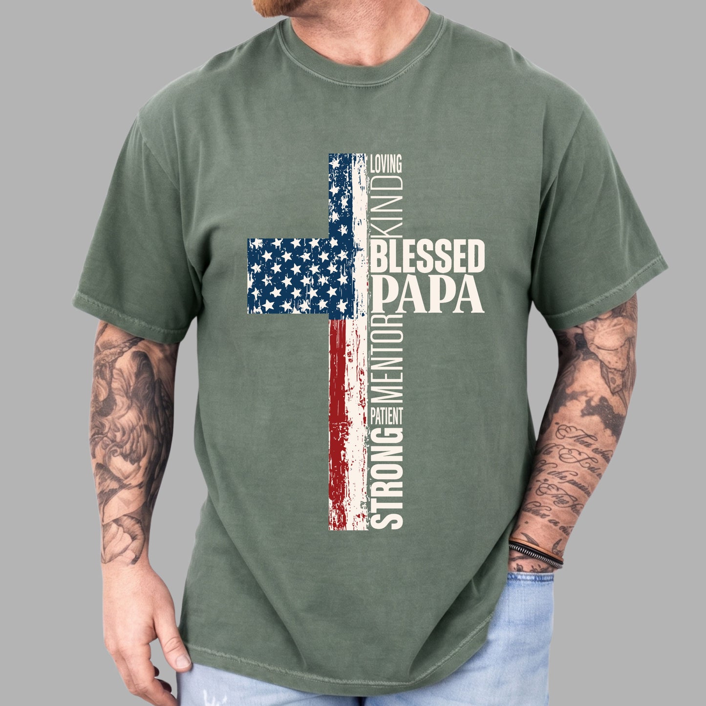 Blessed Papa Comfort Colors T Shirt
