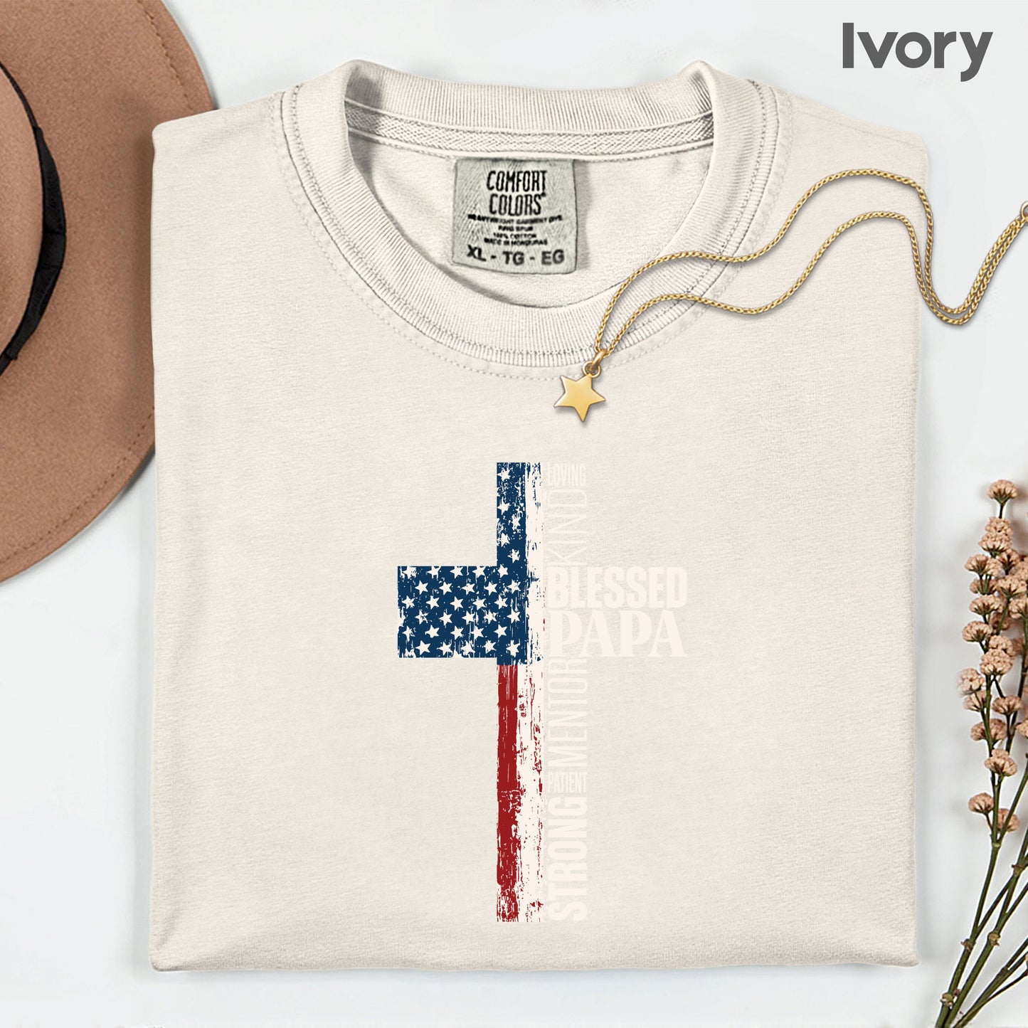 Blessed Papa Comfort Colors T Shirt