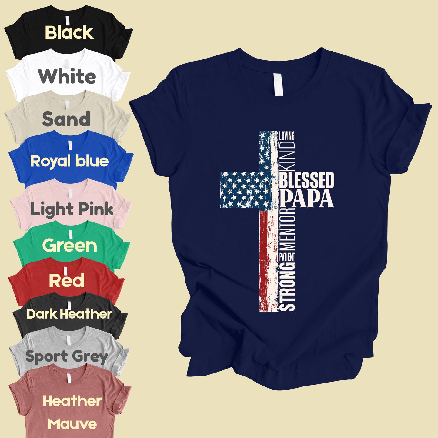 Blessed Papa Comfort Colors T Shirt