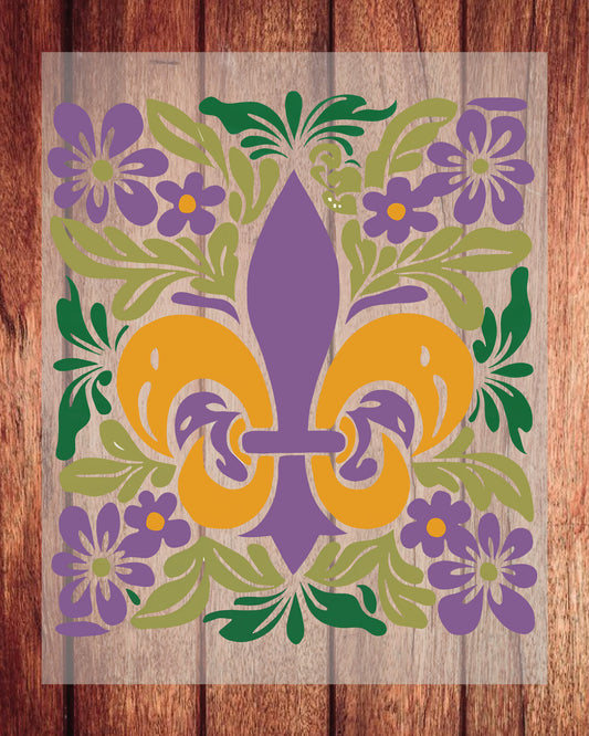 Boho Mardi Gras DTF Transfer Sheet New Orleans Festival Heat Transfer