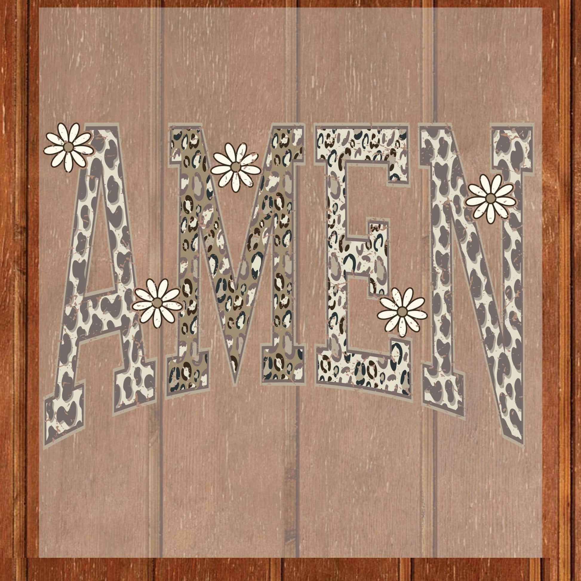 Camo Amen DTF Transfer Ready to Press Christian Faith Religious Apparel Heat Transfer for Shirts Bible Verse UV Sticker Prints