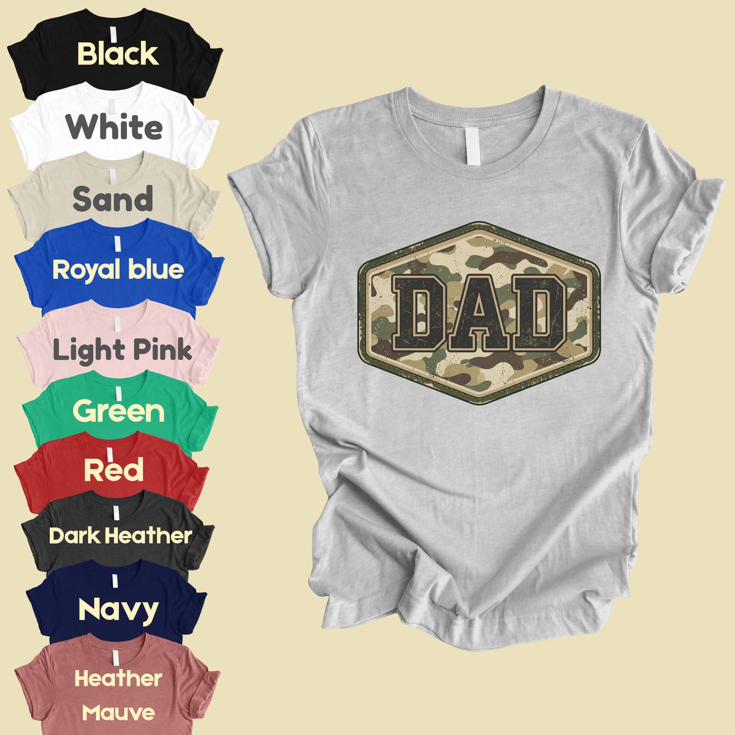 Camo Dad Comfort Colors T Shirt