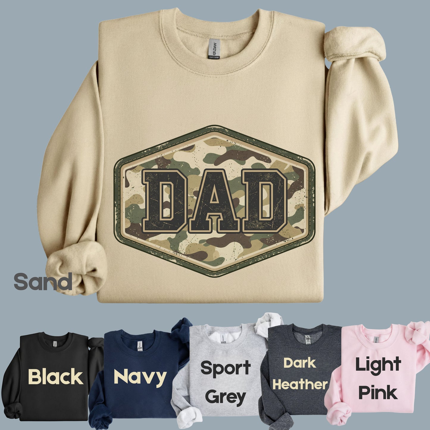 Camo Dad Comfort Colors T Shirt