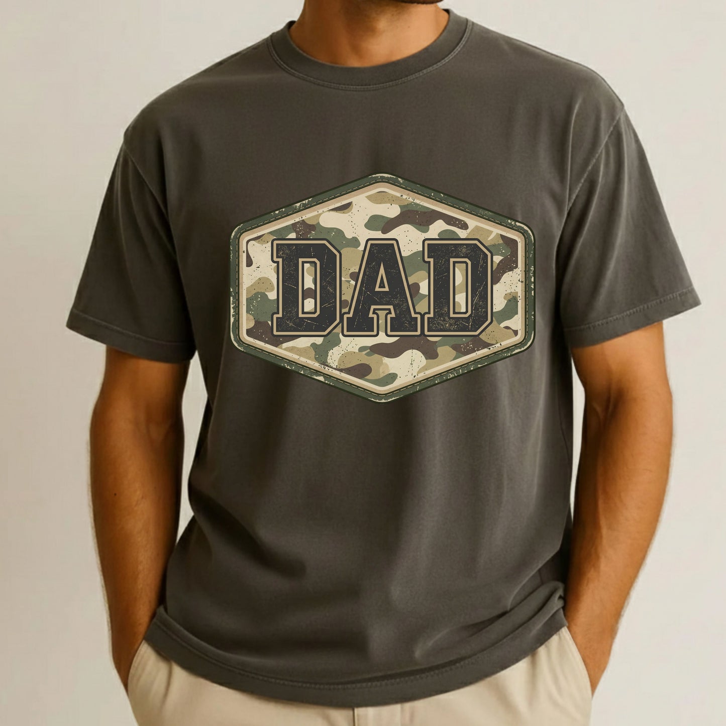 Camo Dad Comfort Colors T Shirt
