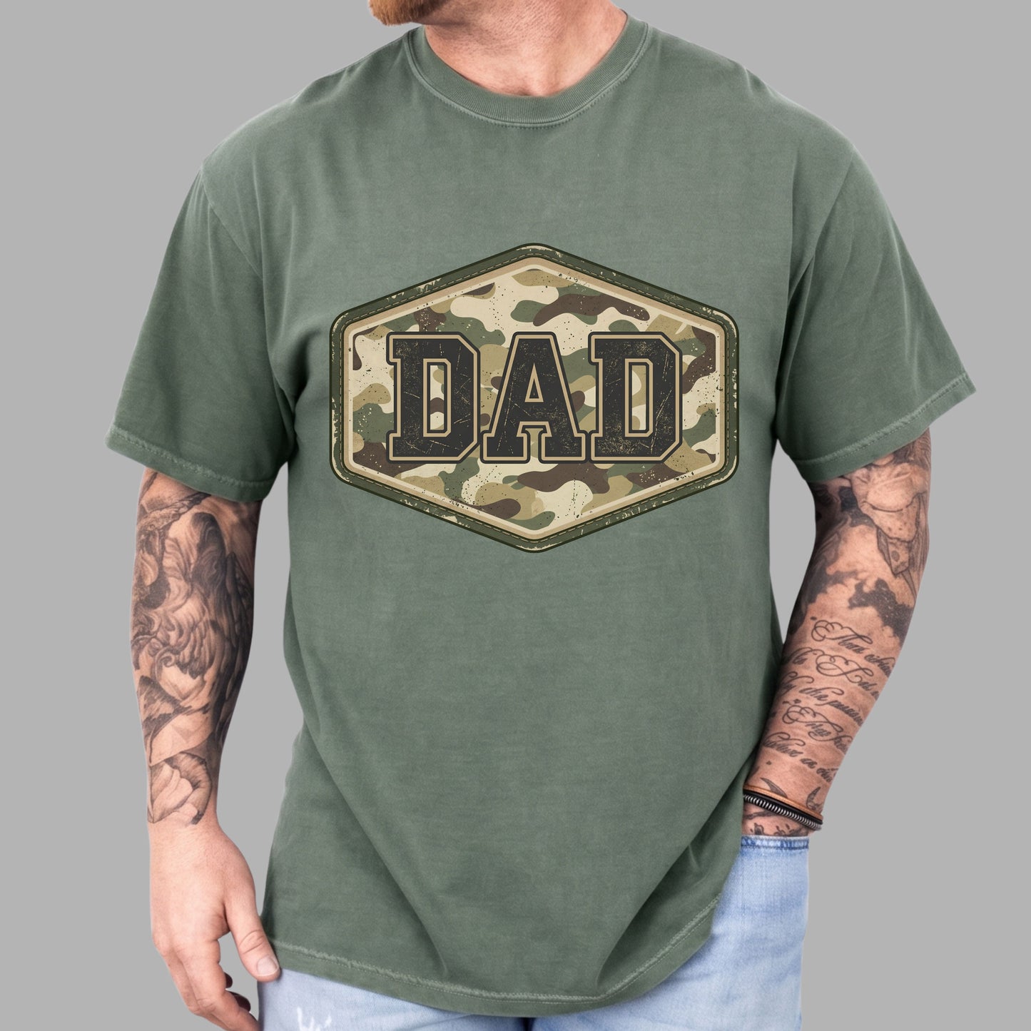 Camo Dad Comfort Colors T Shirt