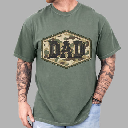 Camo Dad Comfort Colors T Shirt