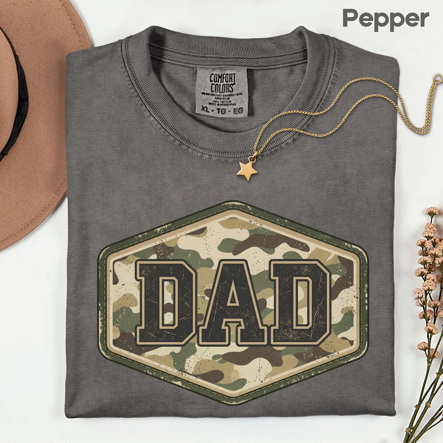 Camo Dad Comfort Colors T Shirt