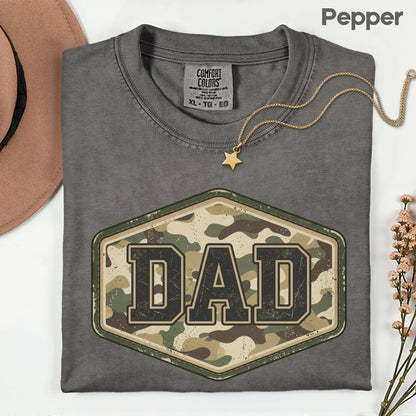 Camo Dad Comfort Colors T Shirt