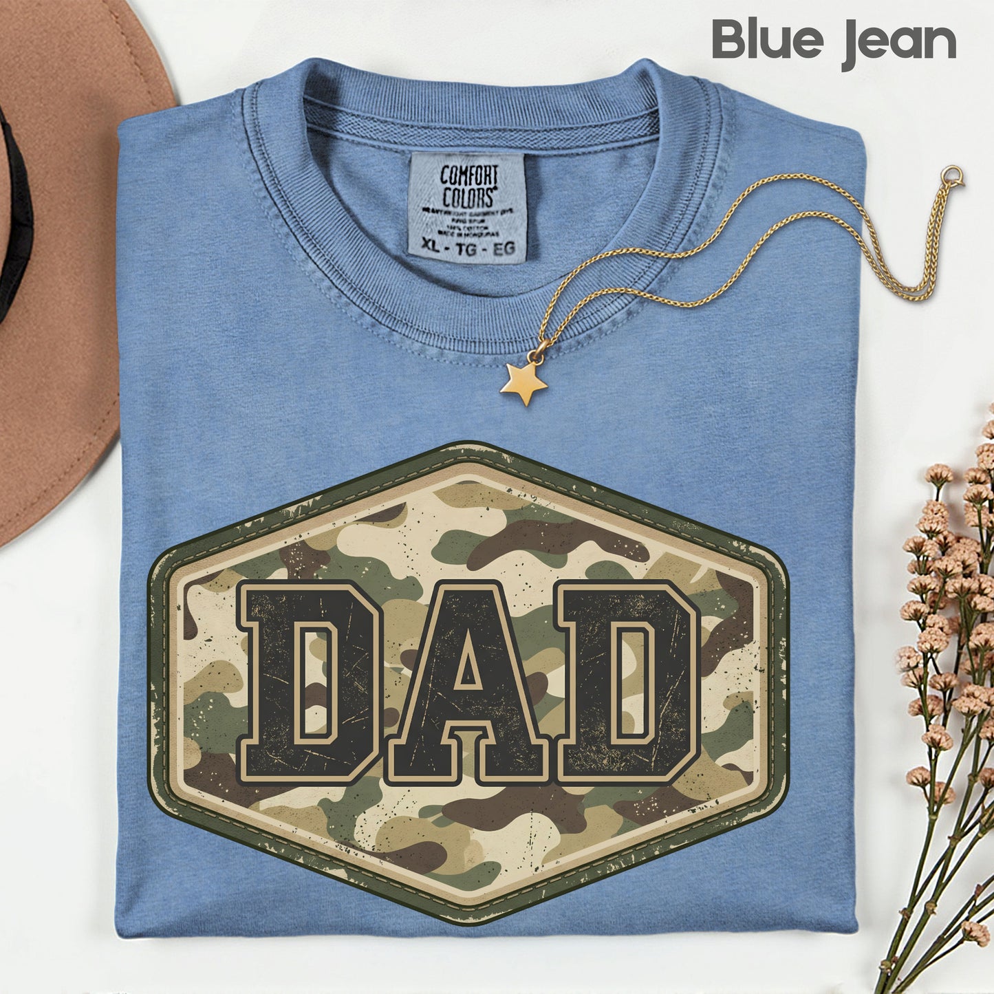 Camo Dad Comfort Colors T Shirt