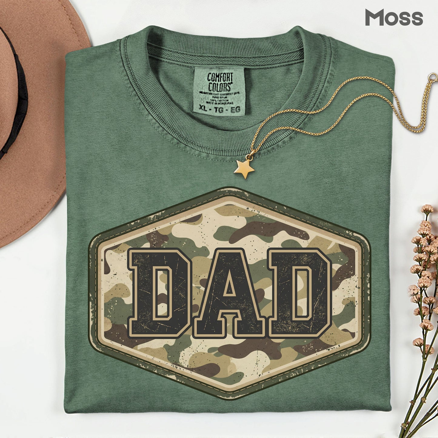 Camo Dad Comfort Colors T Shirt