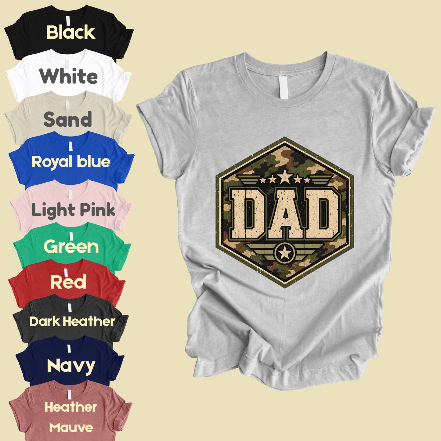 Camo Dad Comfort Colors T Shirt