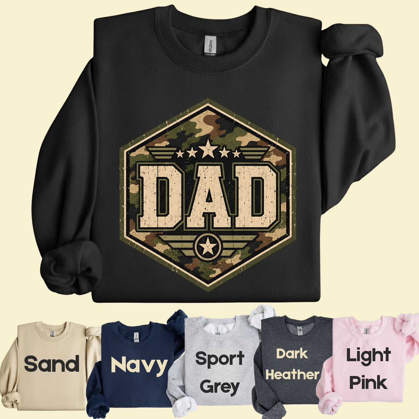 Camo Dad Comfort Colors T Shirt