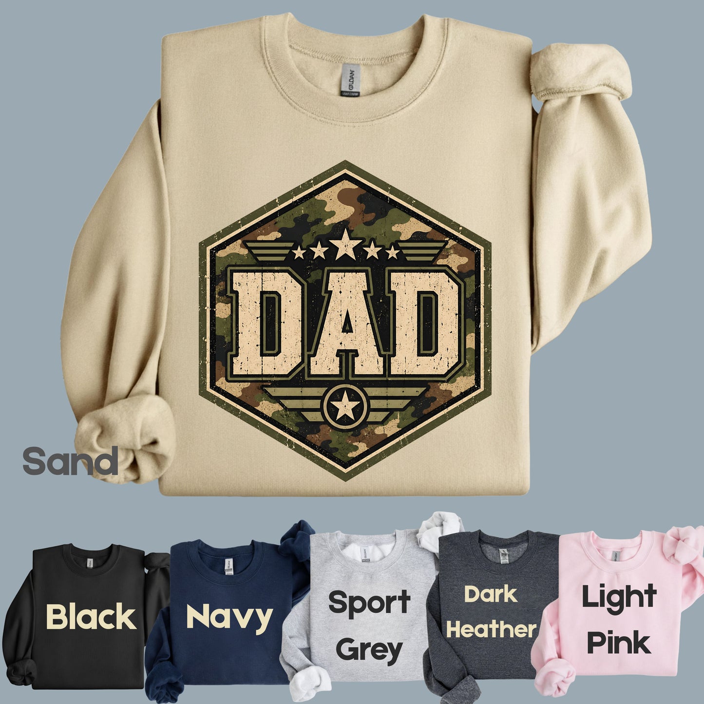 Camo Dad Comfort Colors T Shirt