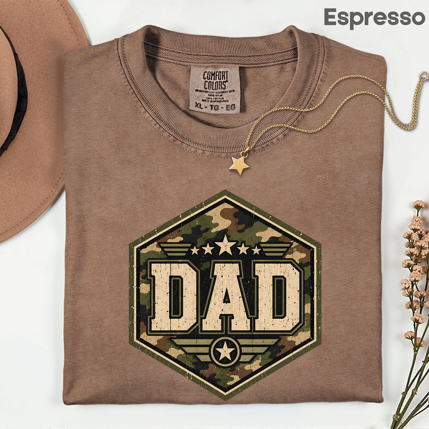 Camo Dad Comfort Colors T Shirt