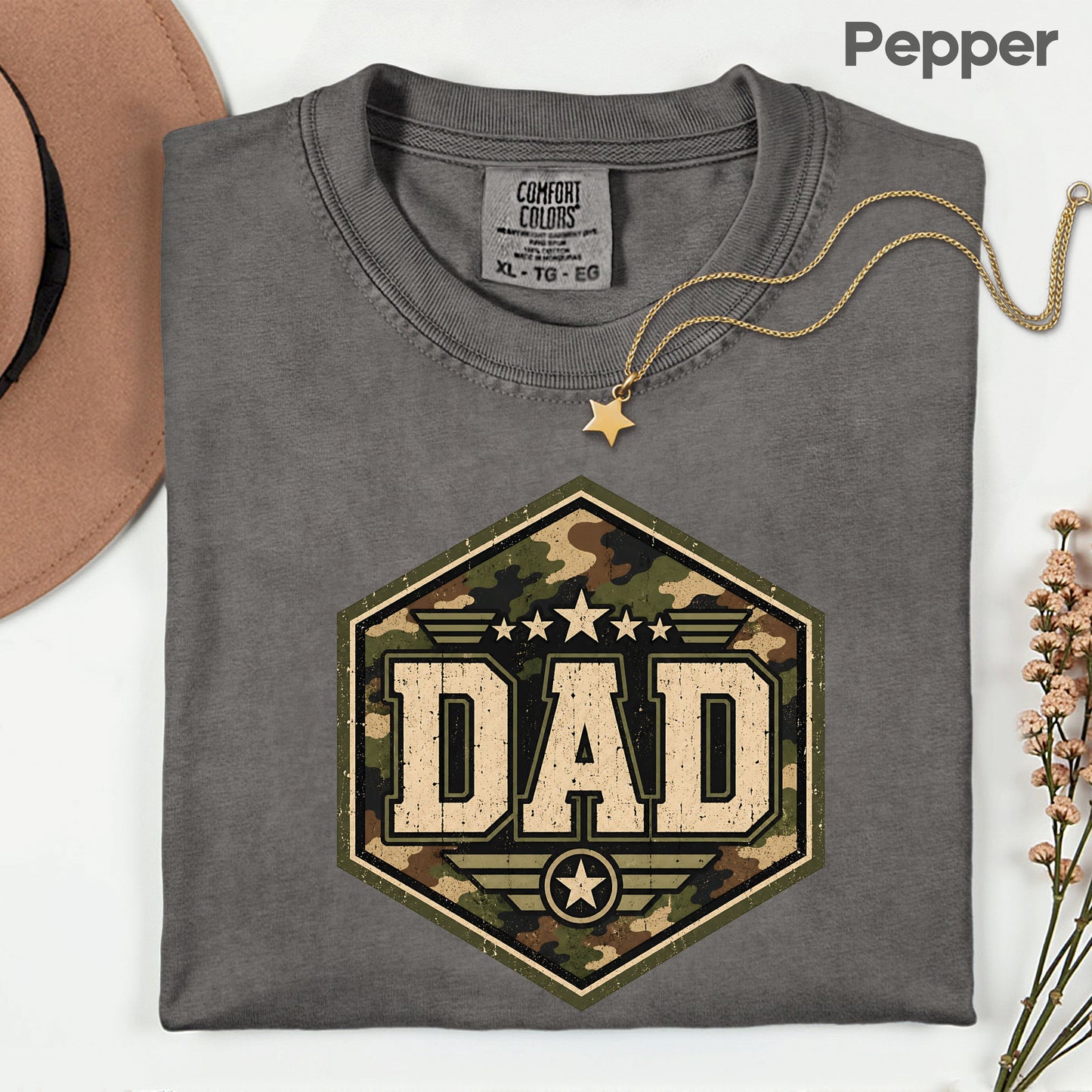 Camo Dad Comfort Colors T Shirt
