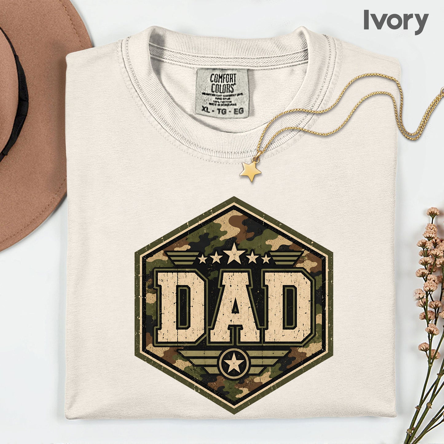 Camo Dad Comfort Colors T Shirt