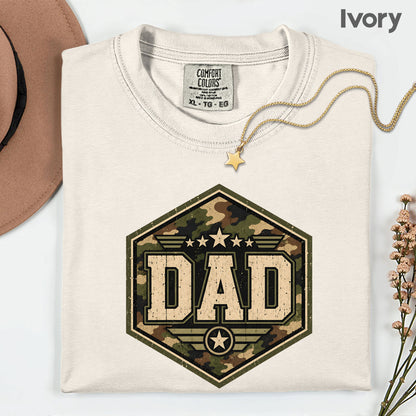 Camo Dad Comfort Colors T Shirt